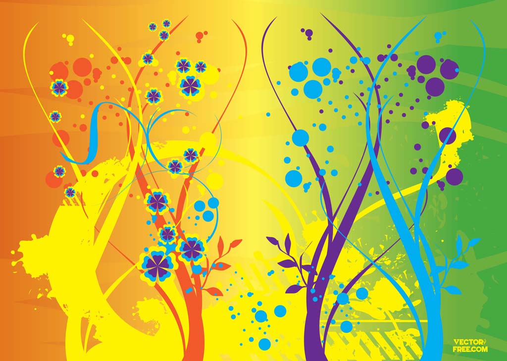 Flower Jungle Vector