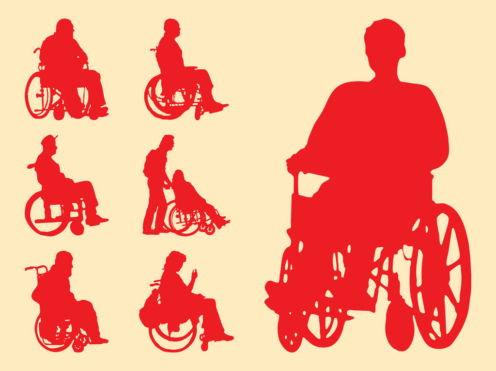 Disabled People Silhouettes