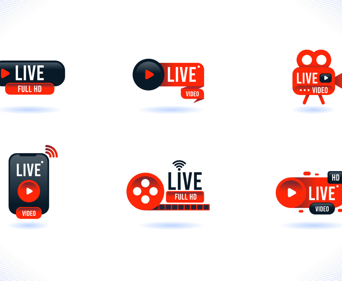 Black And Red Live Webinar Icon Badge