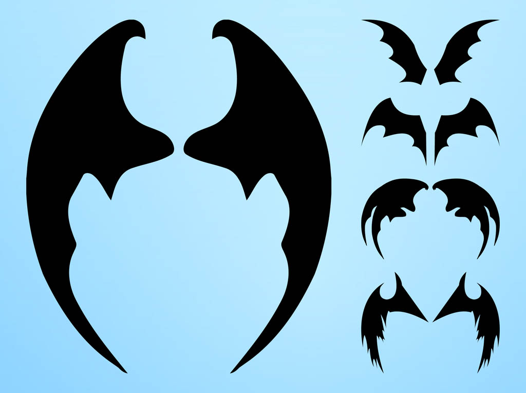Bat Wings Silhouettes