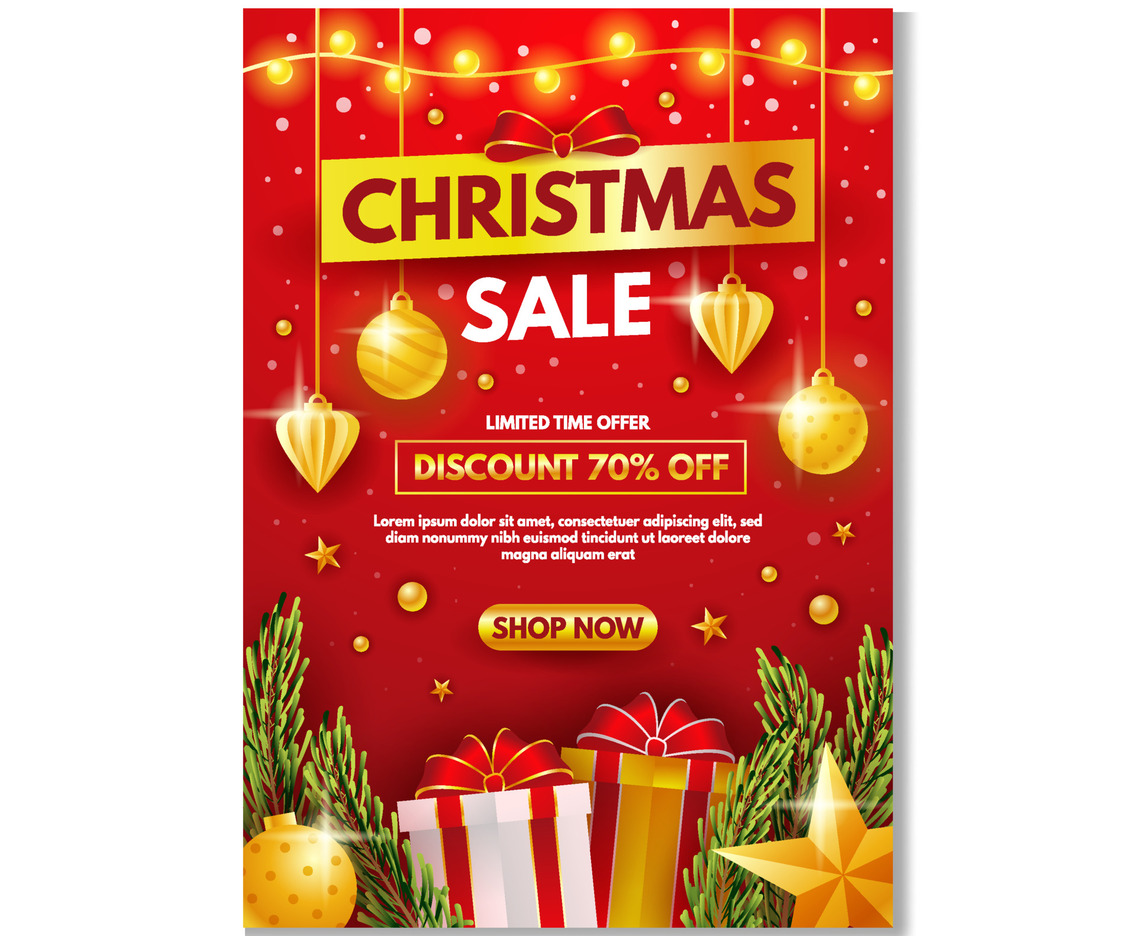 Christmas Sale Poster Template