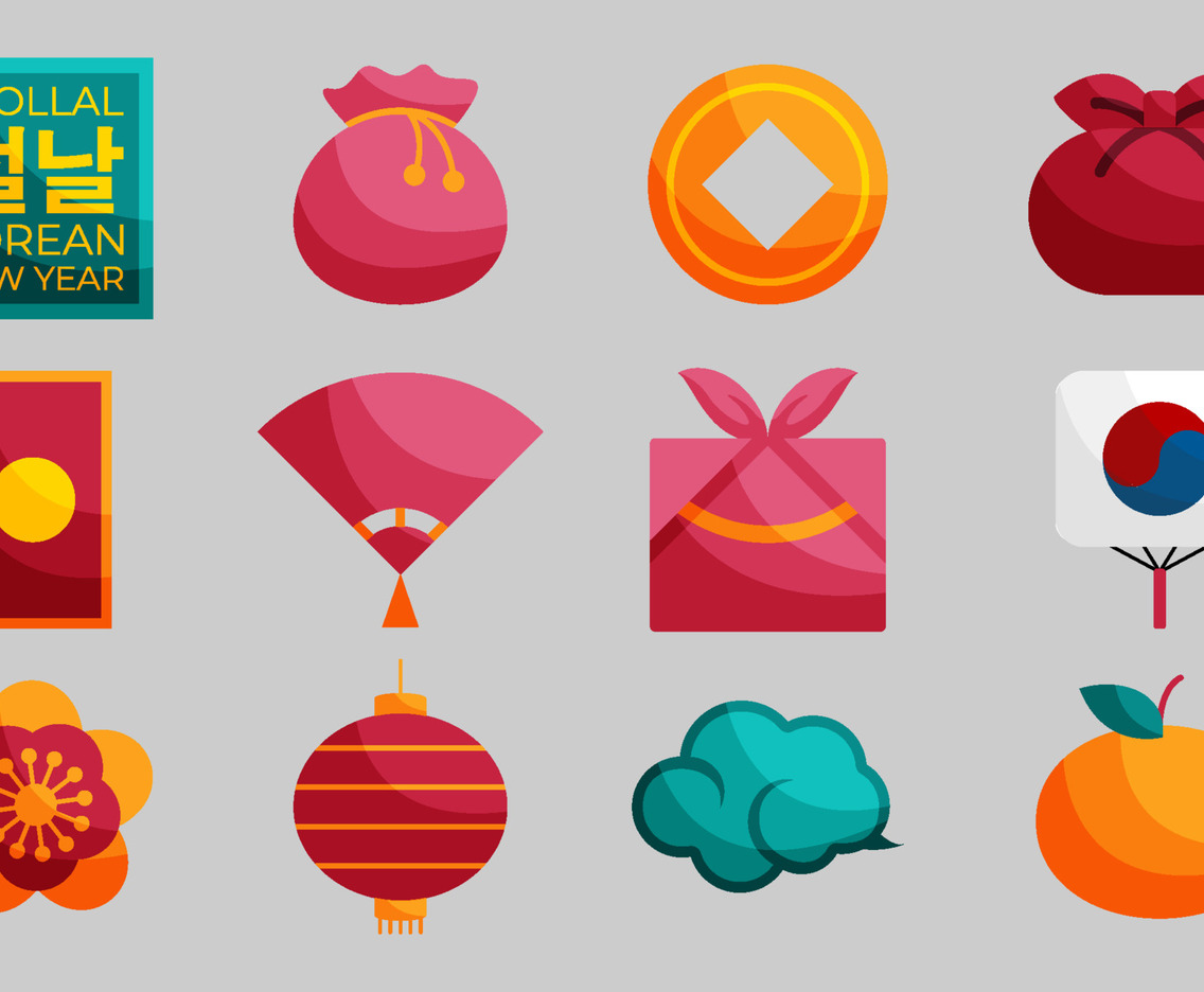 Happy Seollal Icon Set