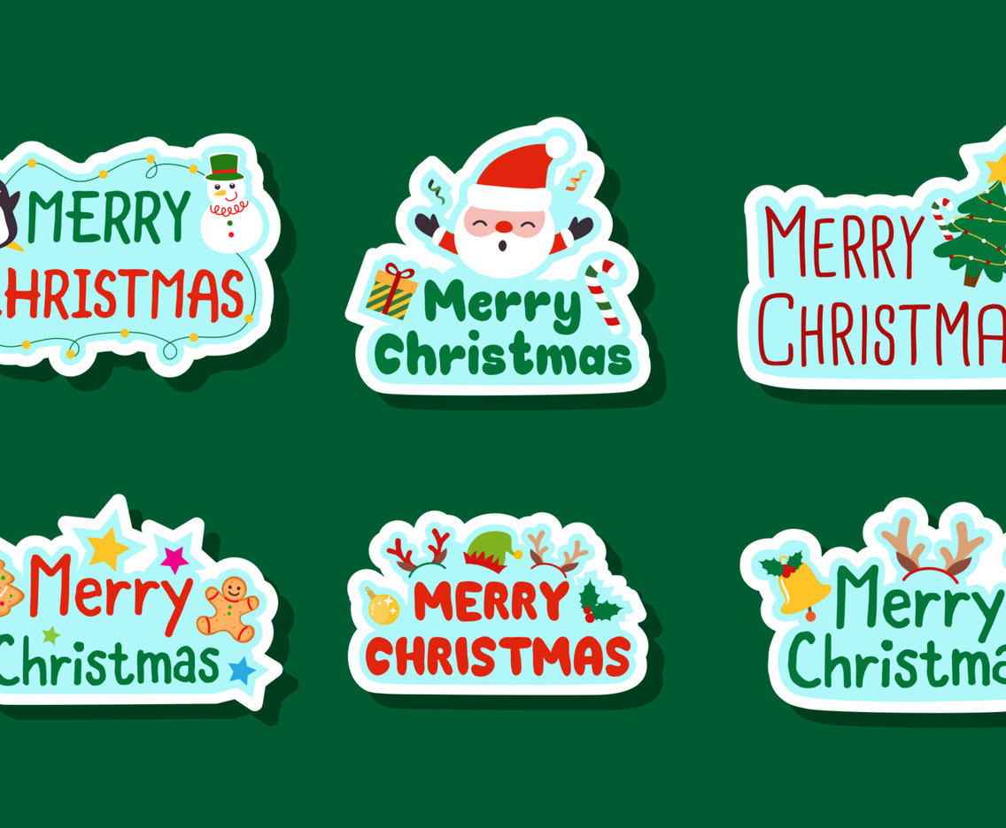 Christmas Party Sticker Set