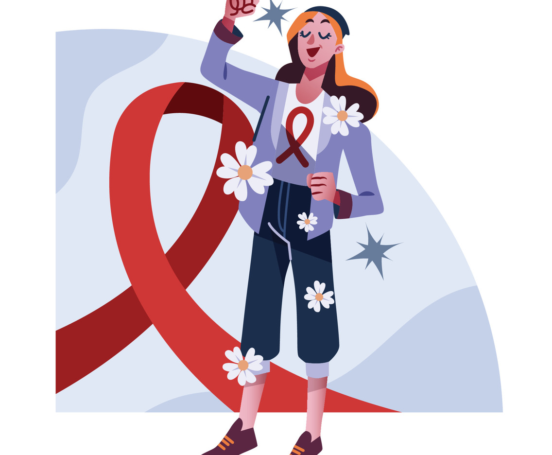 A Girl's Support On World Aids Day