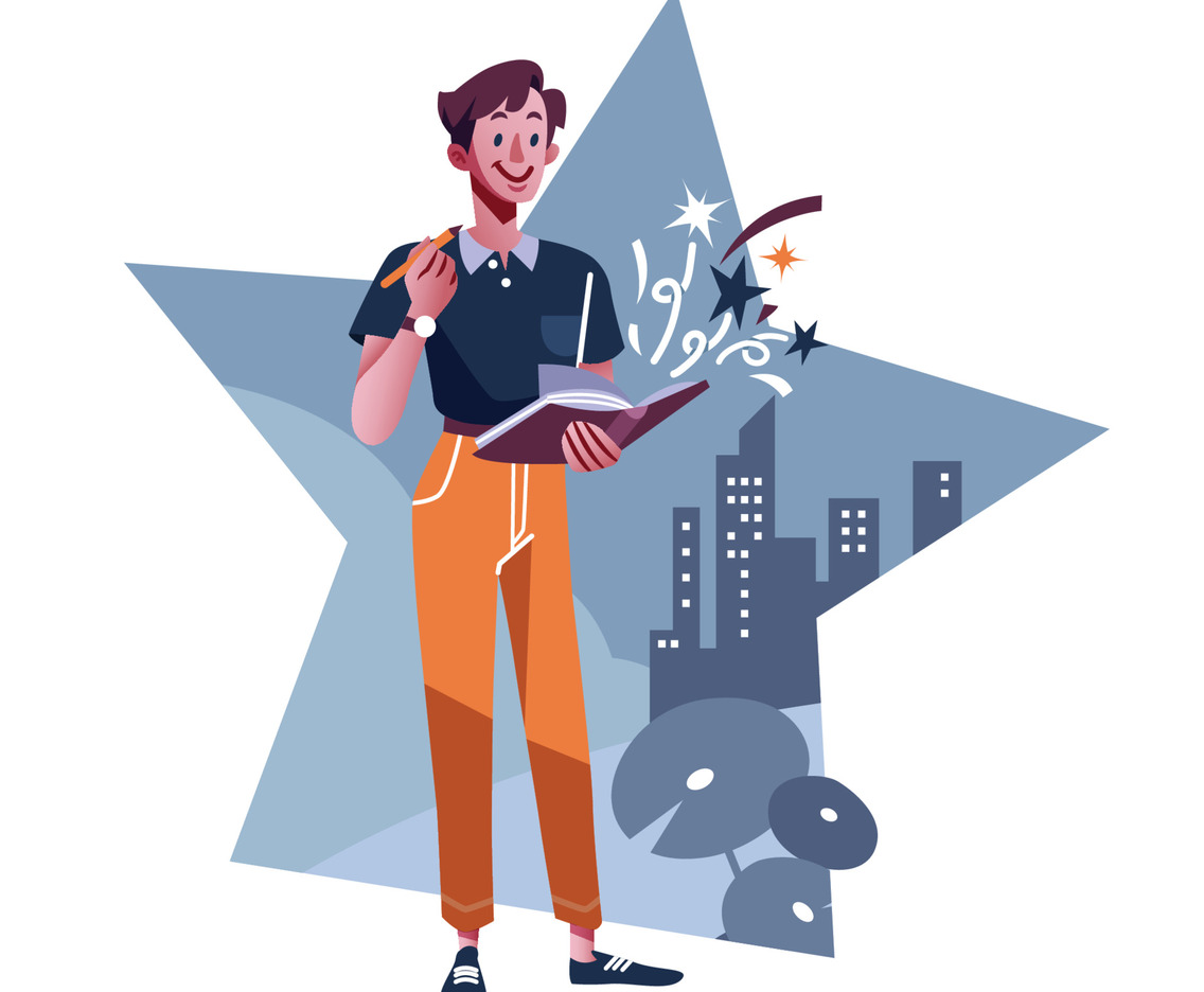 A Man Plans New Year's Resolutions