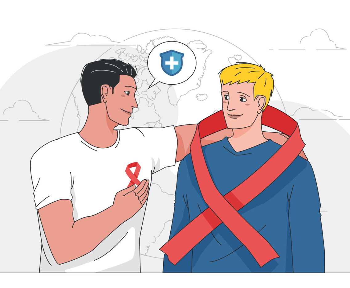 Friend Supporting Aids Survivor