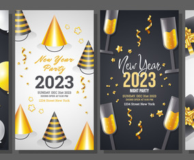 New Year Party Social Media Stories Template
