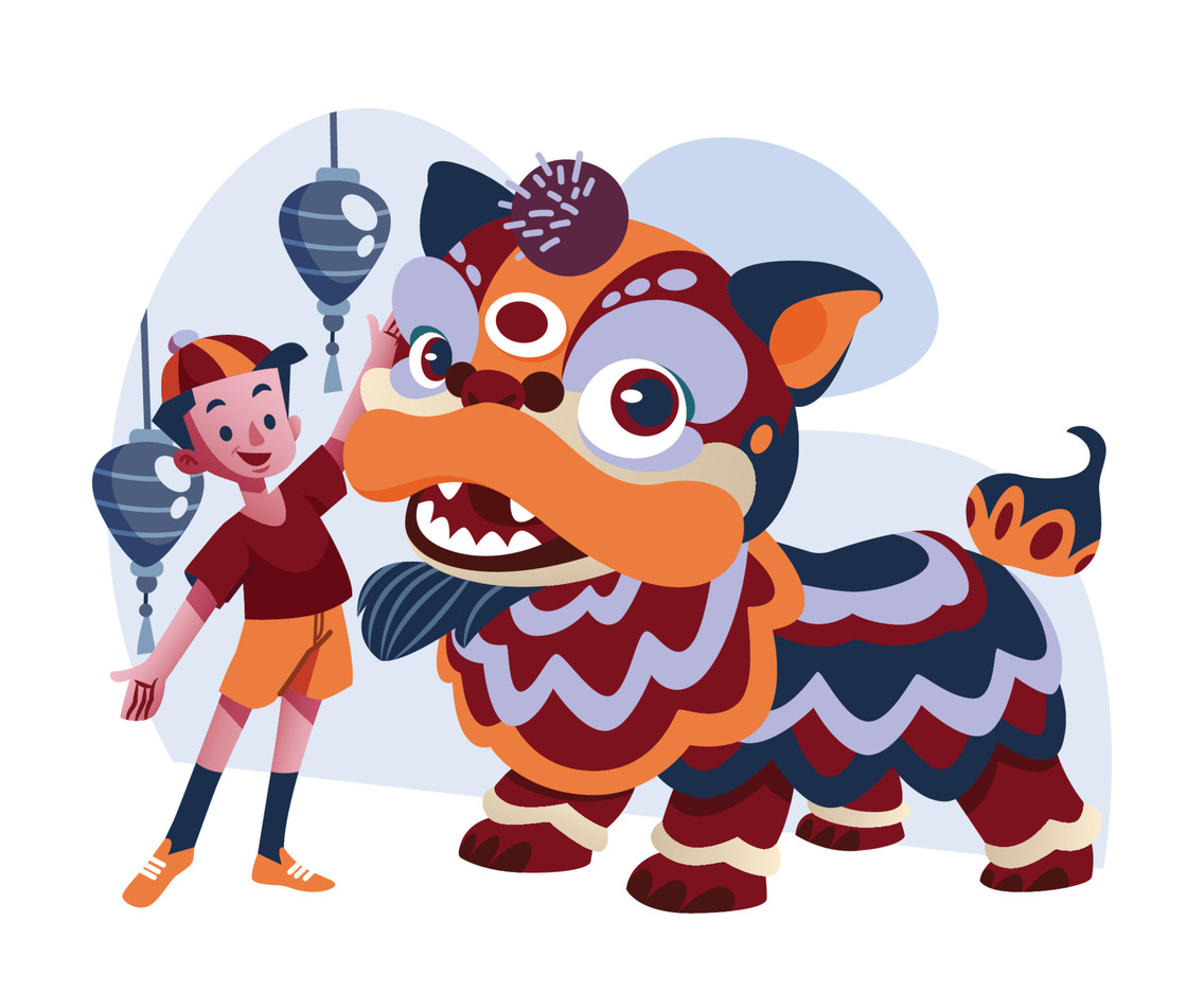 A Boy And A Lion Dance
