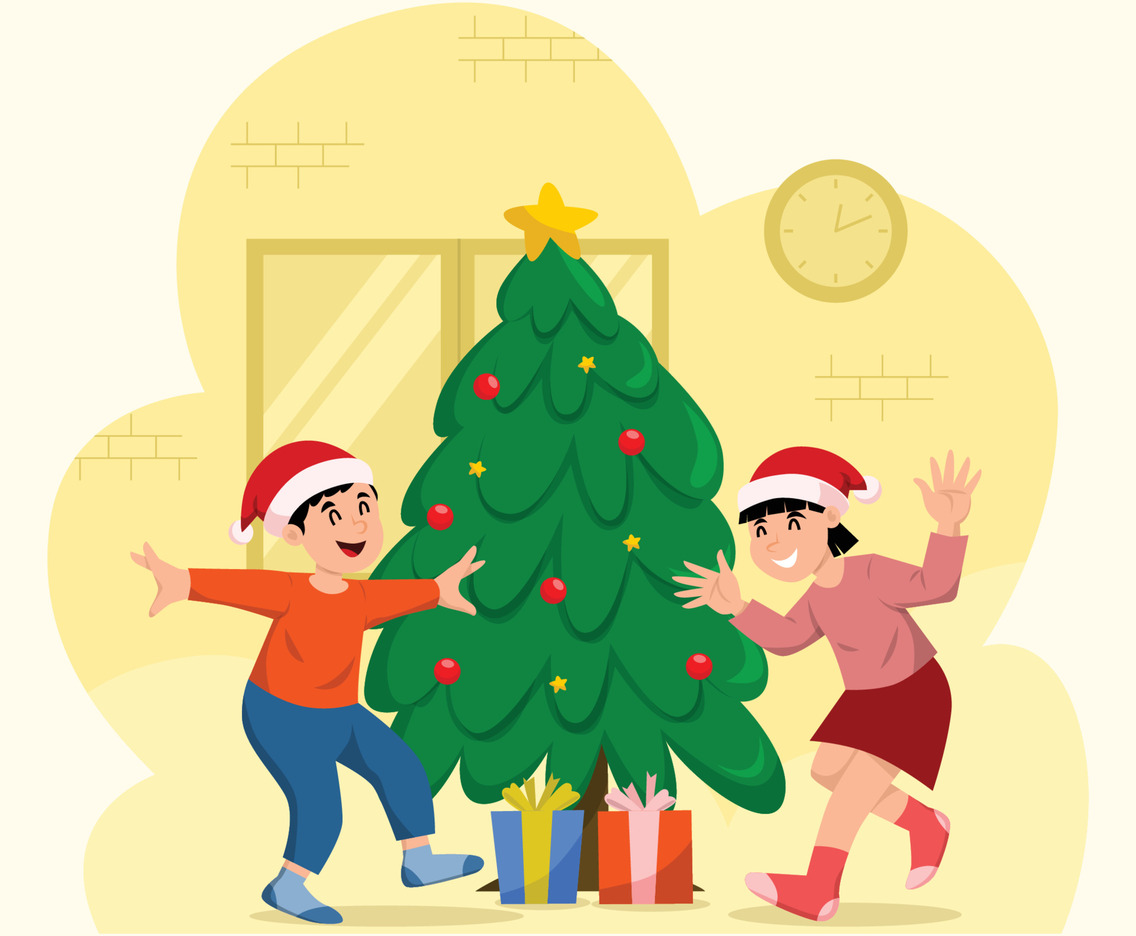 Christmas Festivity Party Kid Cartoon