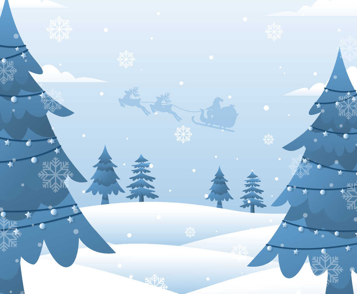 White Christmas Nature Background