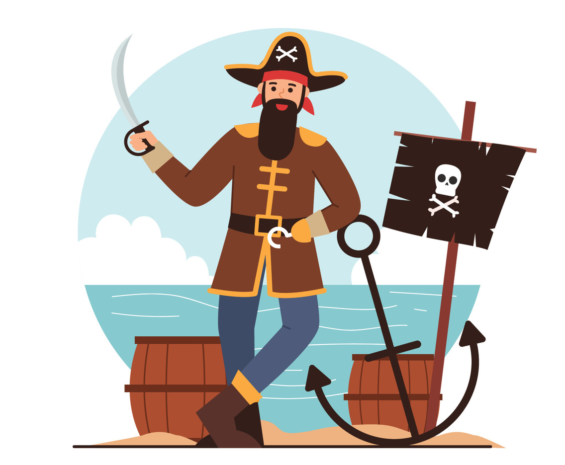 Pirate Holding Sword Concept