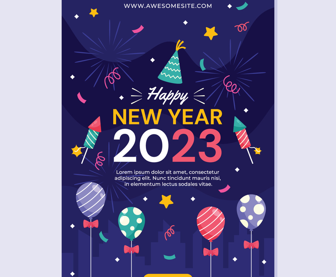 2023 New Year Poster Template