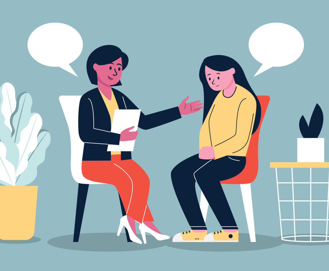 A Girl Is Consulting With A Psychiatrist