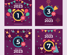 New Year Countdown Social Media Template