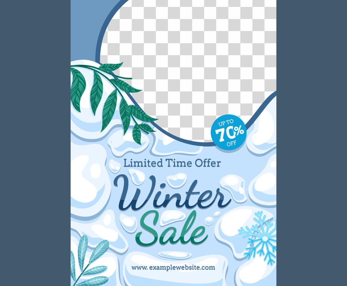 Winter Sale Poster Template