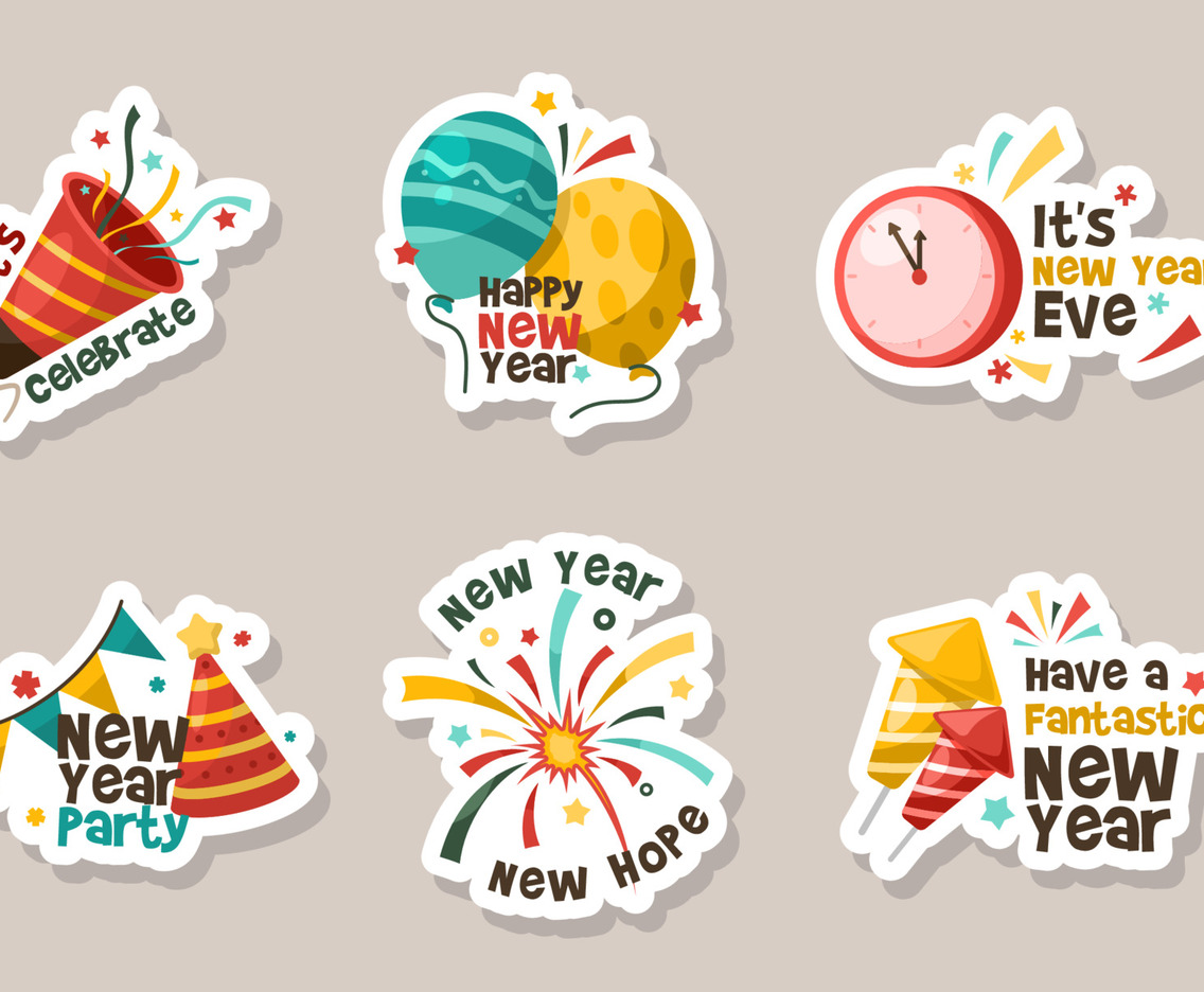Happy New Year Sicker Collection