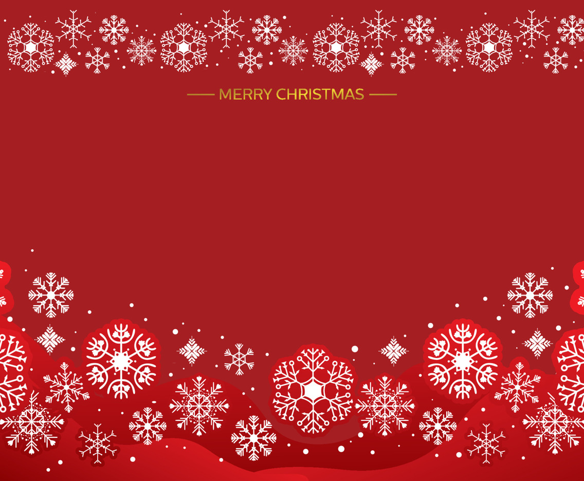 Snow Ornament with Red Background