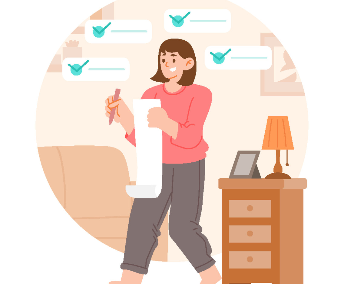 New Year Resolution Woman Making List