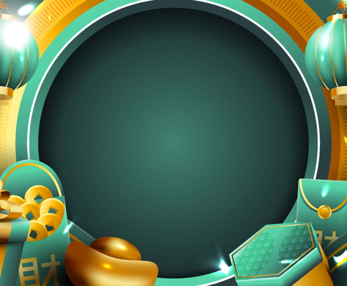 Jade Green Chinese New Year Background