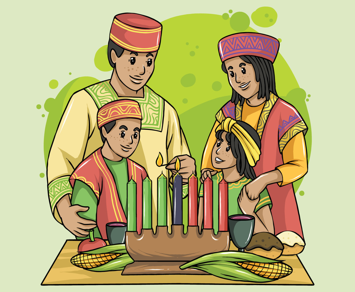Happy Family Kwanzaa Day Concept