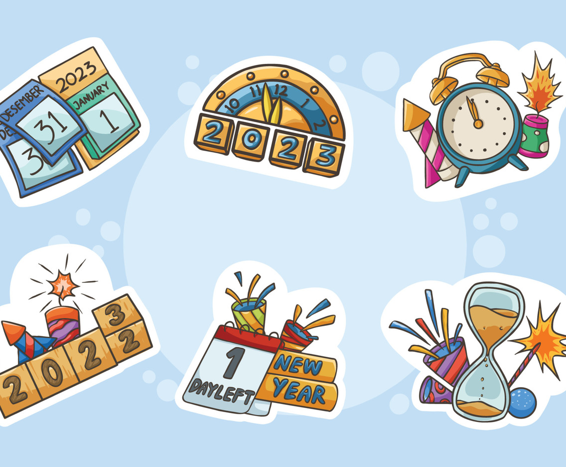 New Year Countdown Sticker