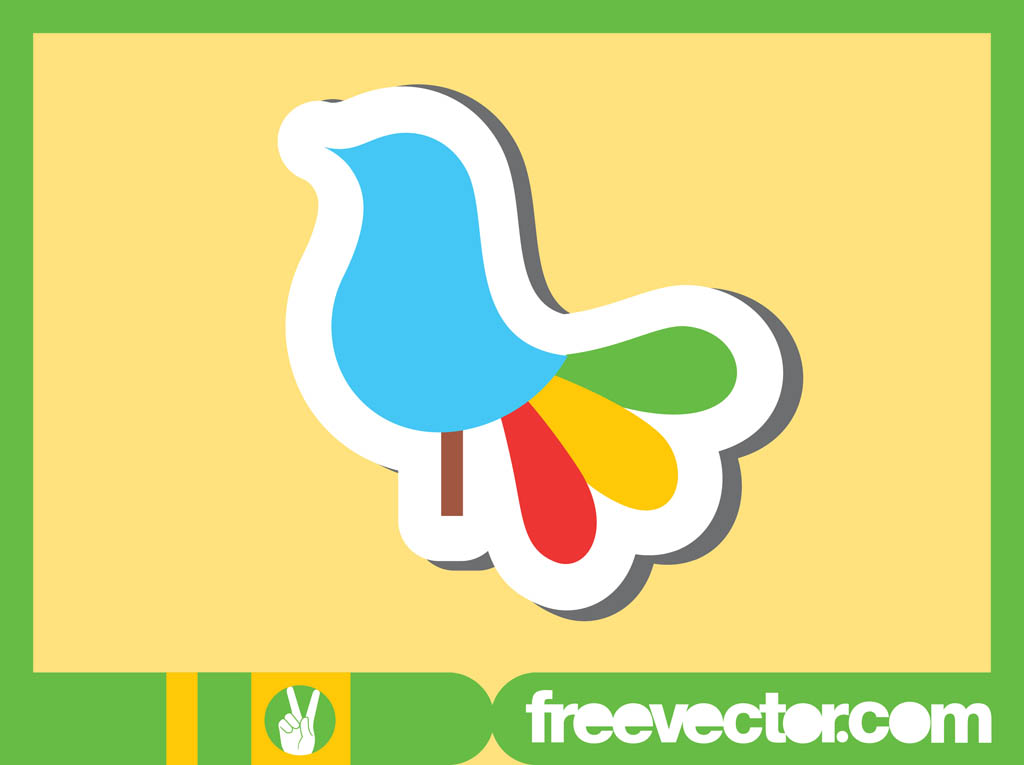 Colorful Bird Sticker