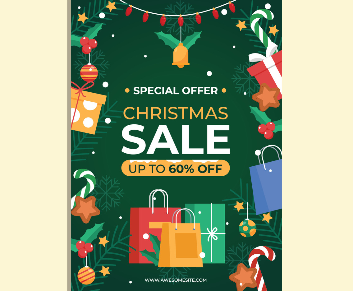 Christmas Sale Poster Template