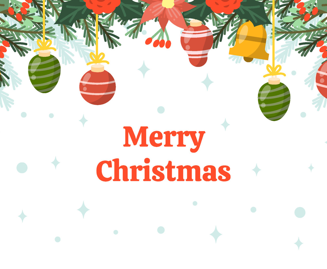 Christmas Wreath Ornaments Background