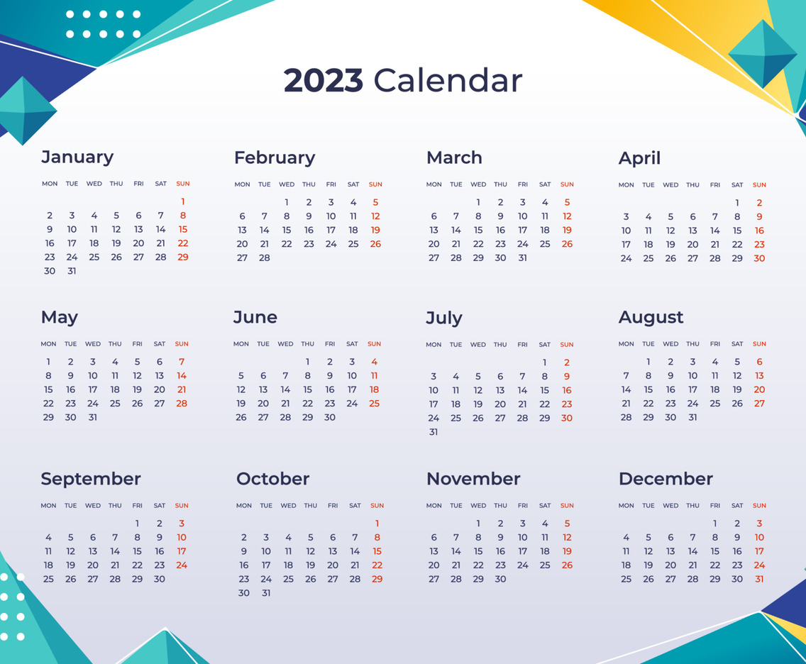 2023 Calender Business Formal Template