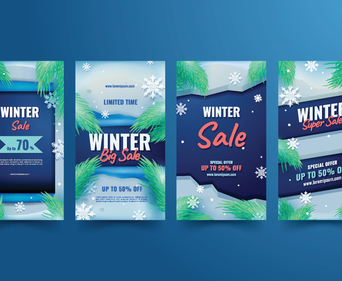 Winter Sale Promotion for social Media Story Post
