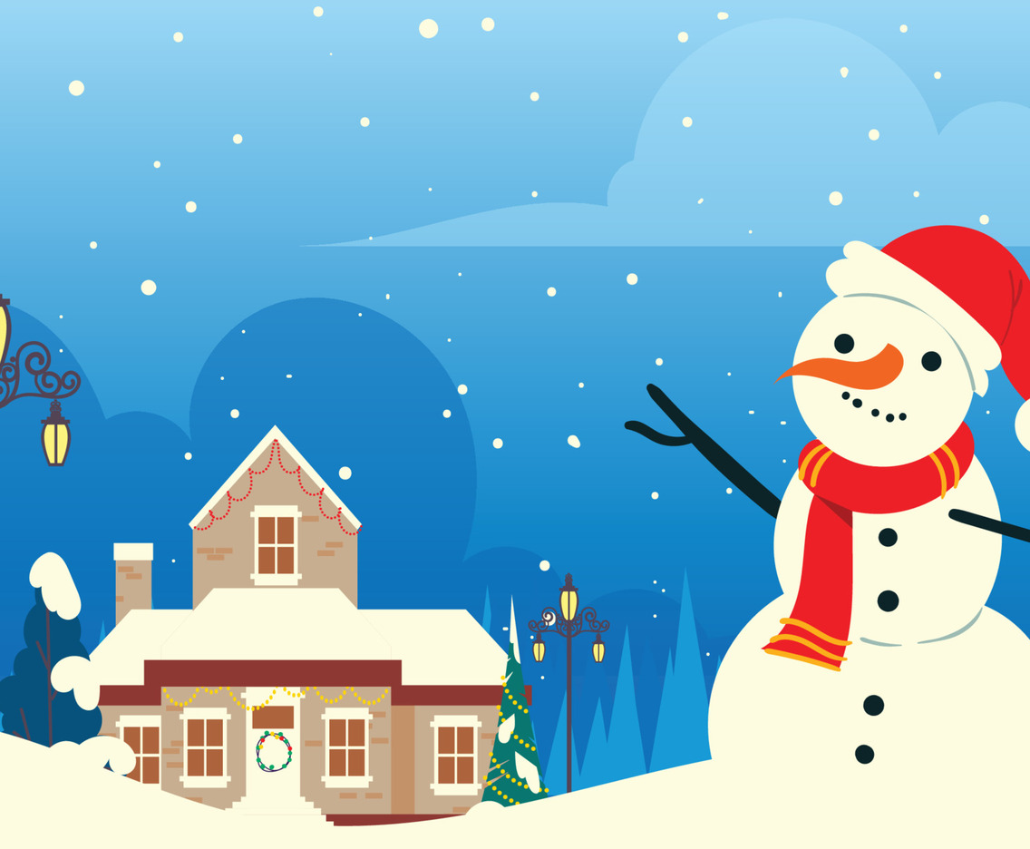 Snowman at The Christmas Night