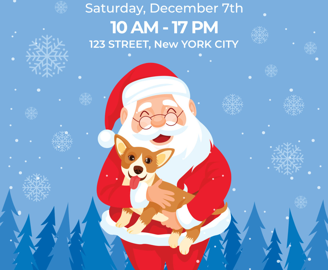 Santa Paws Adoption Poster Template