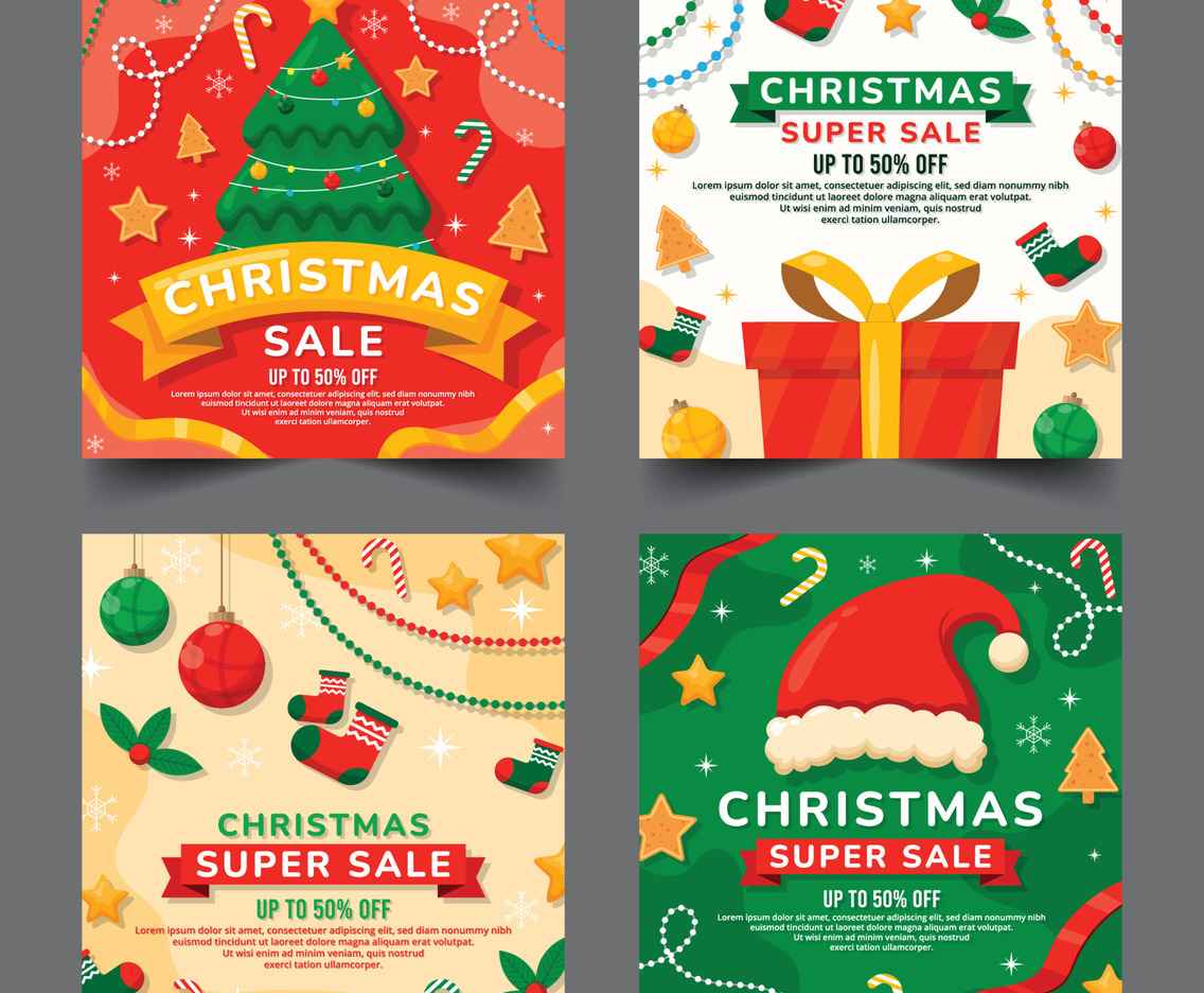 Christmas Sale Social Media Post Collection