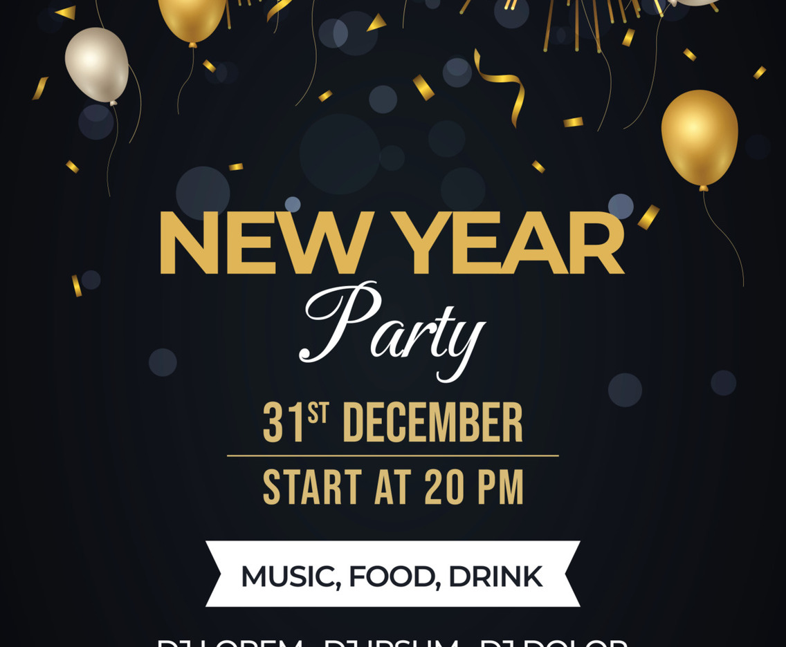 New Year Party Poster Template