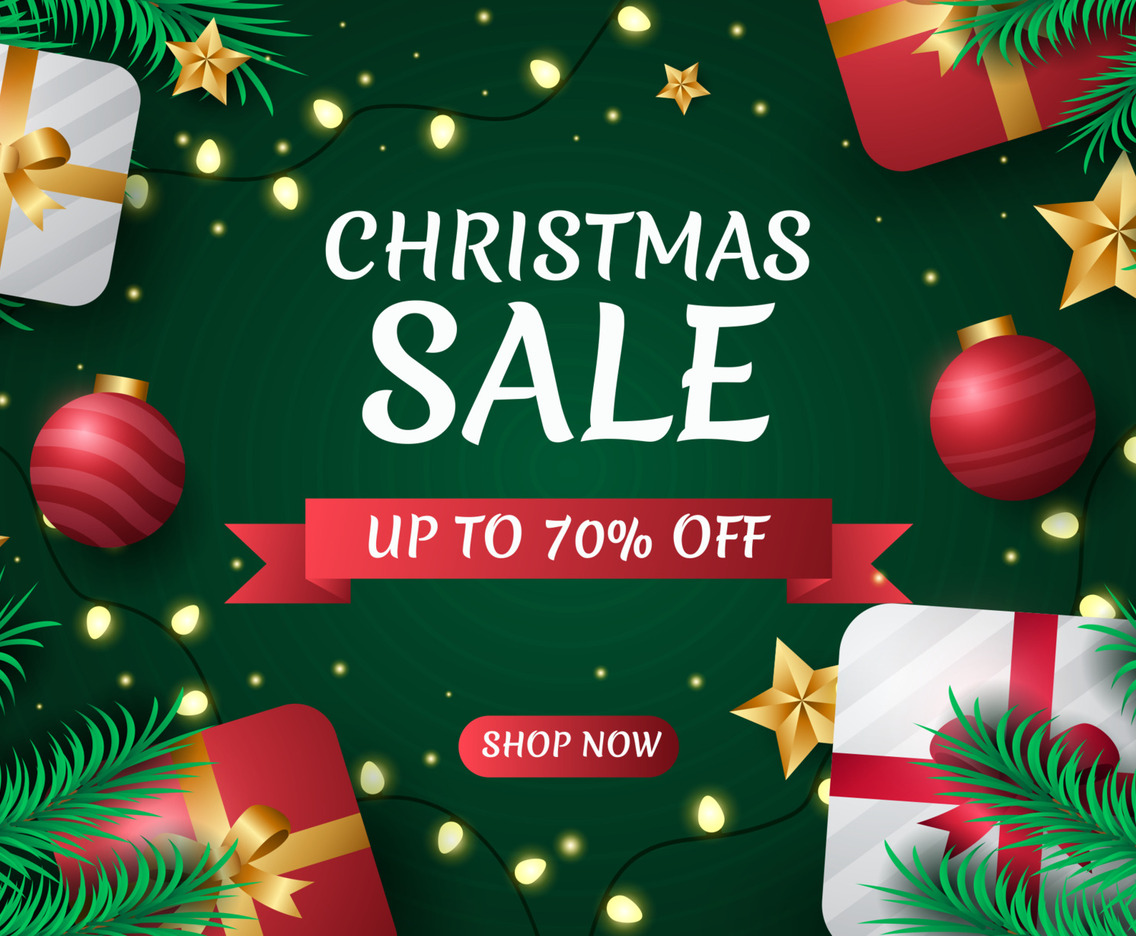 Merry Christmas Sale Poster Template