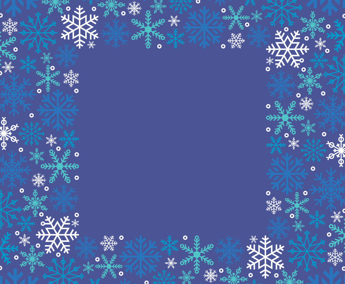 Snowflakes Winter Border Frame