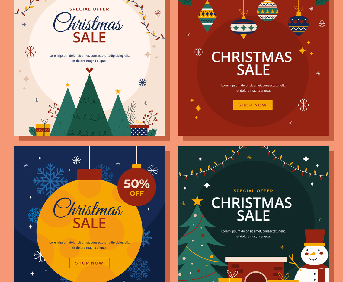 Christmas Sale Social Media Post Template