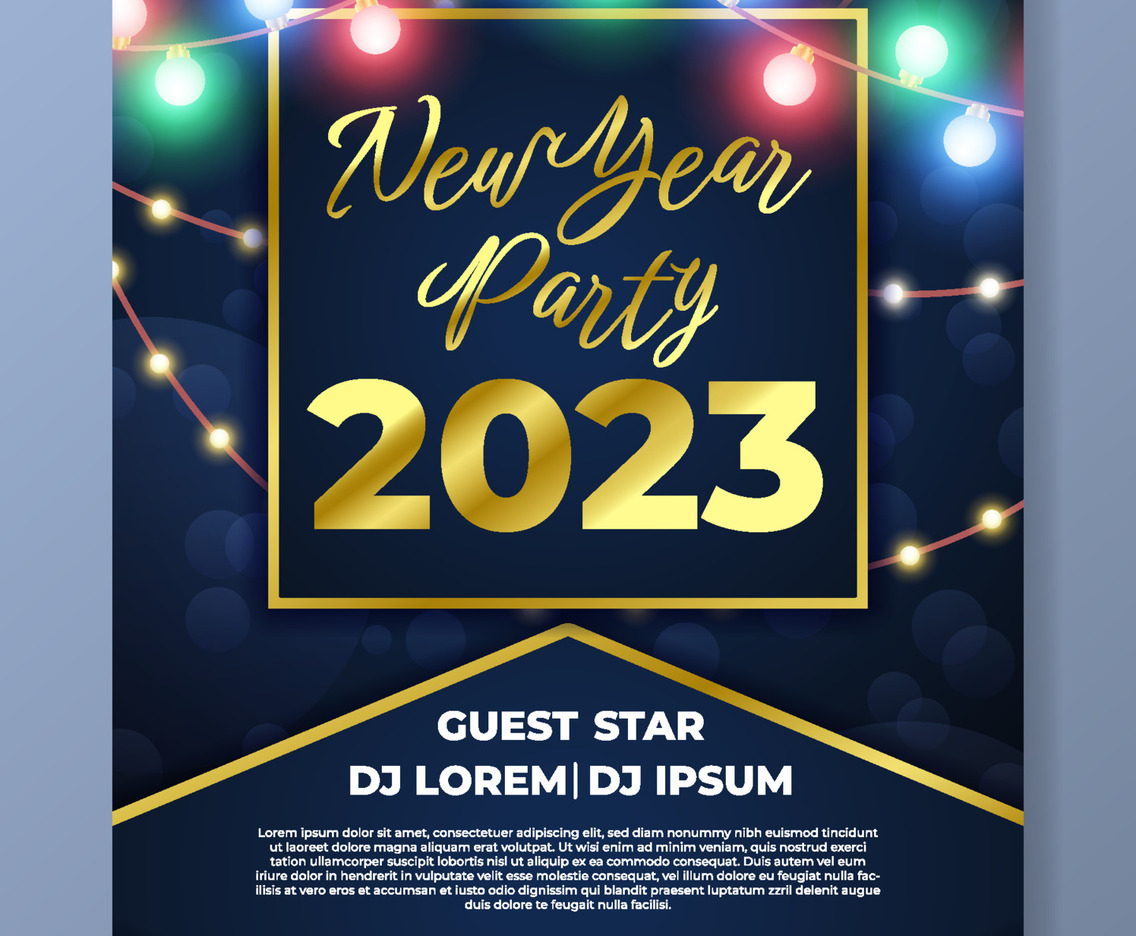 New Year Party Poster Template