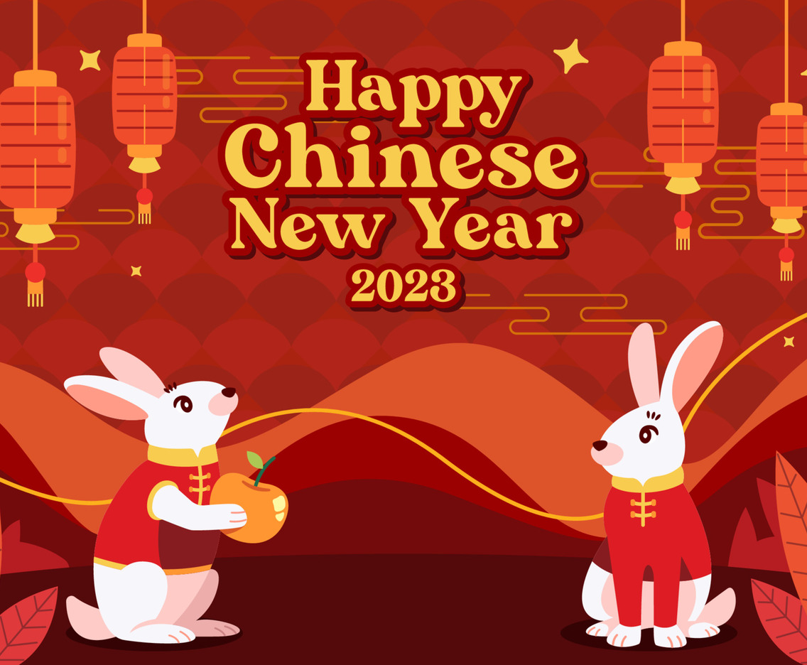 Chinese New Year Water Rabbit Background Concept