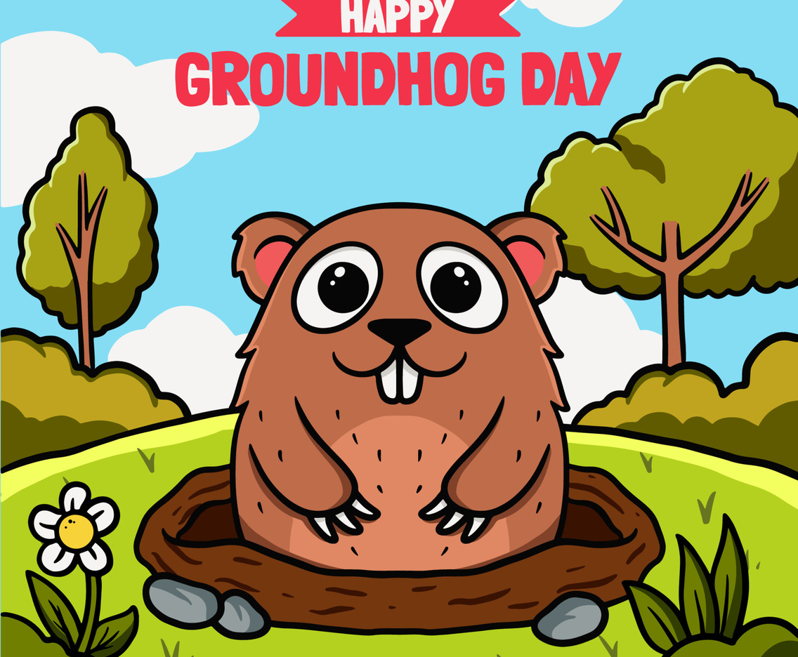 Groundhog Day with Empty Text Concept Art