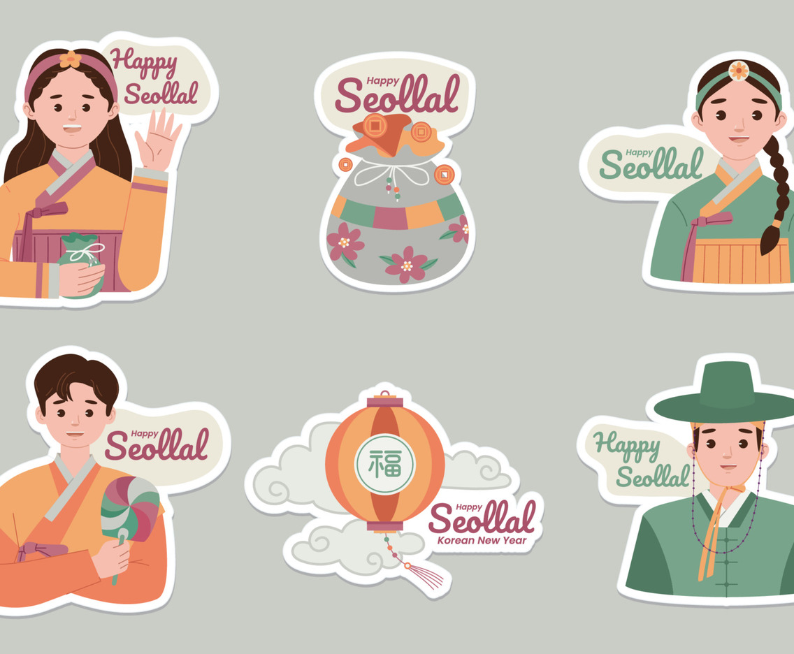 Korean New Year Seollal Chat Stickers