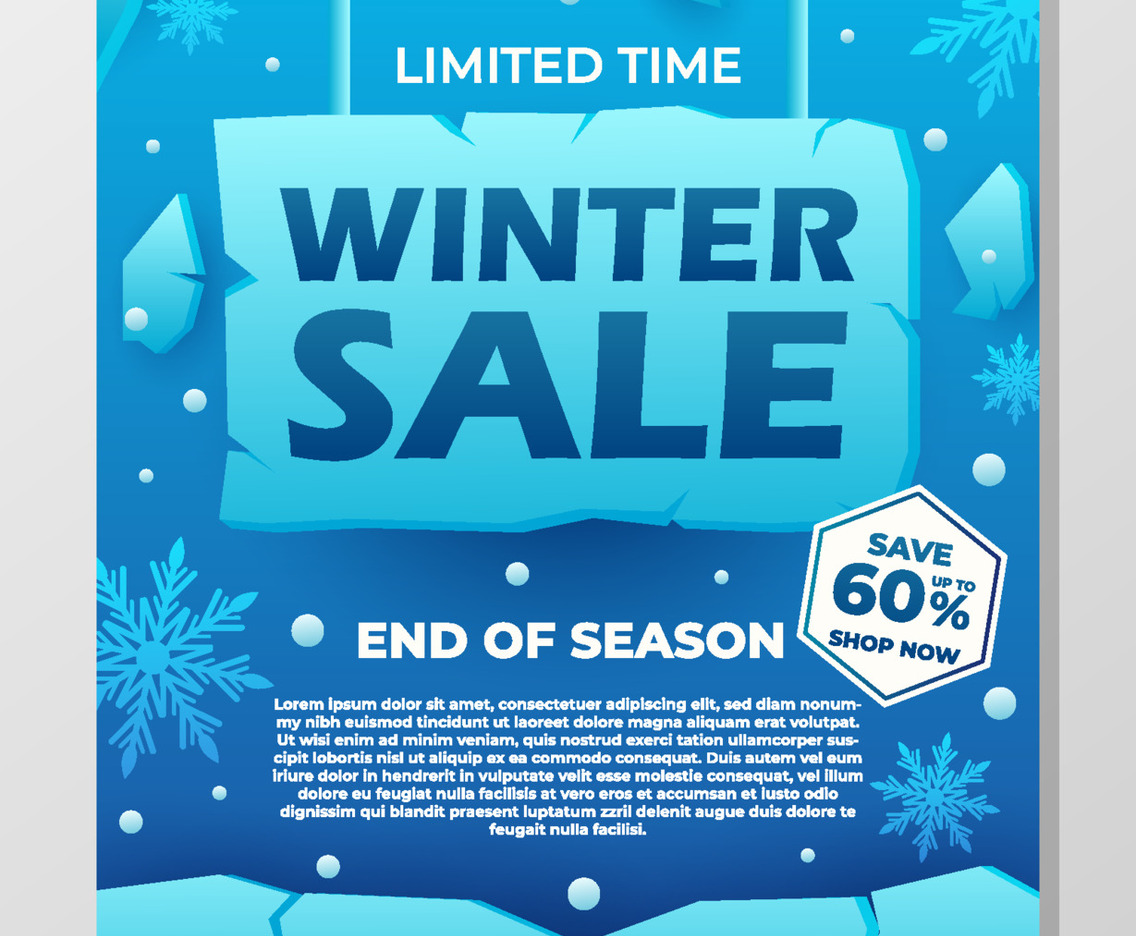 Winter Sale Poster Template