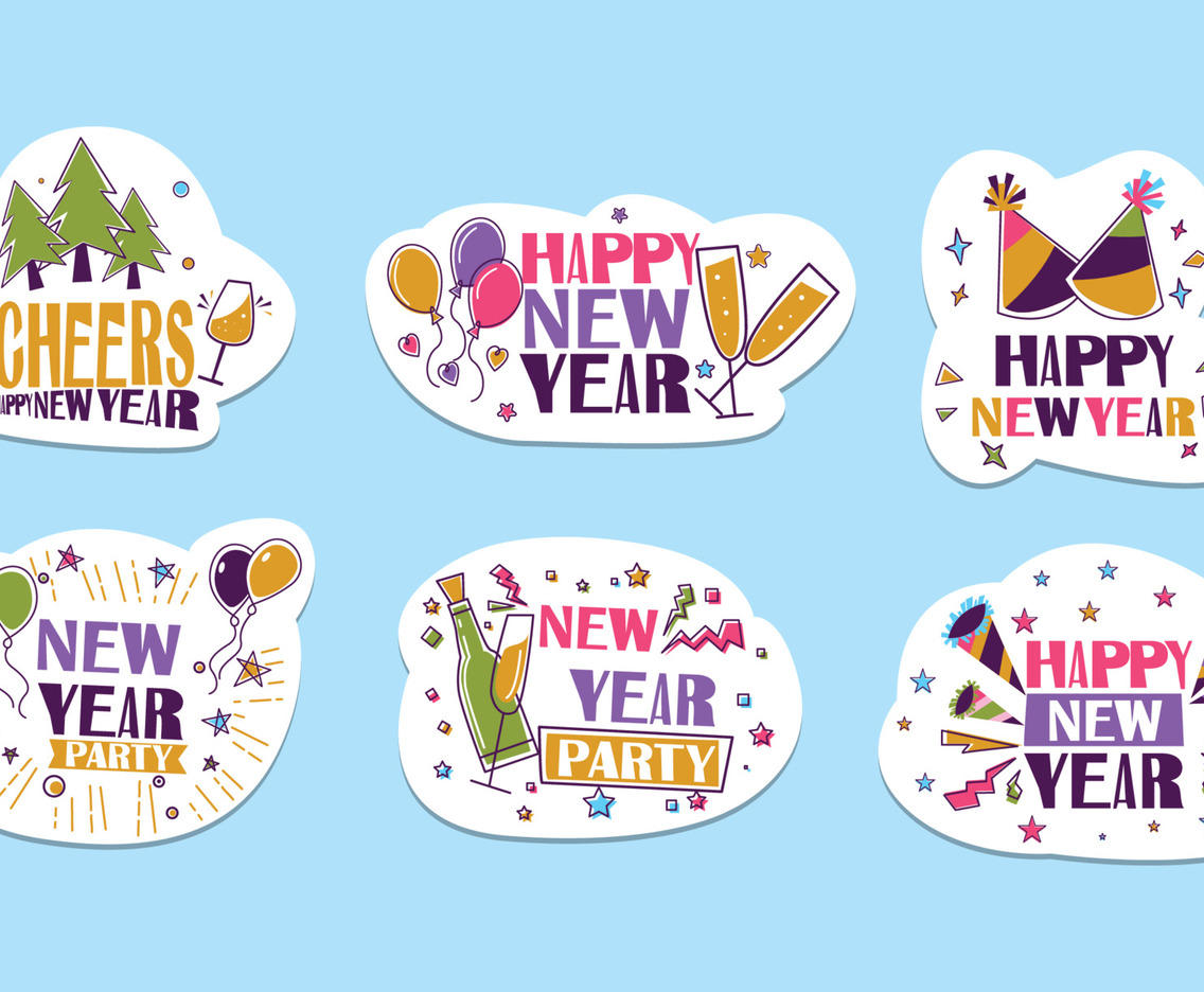 Happy New Year Greeting Chat Sticker