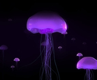 Neon Jellyfish Background