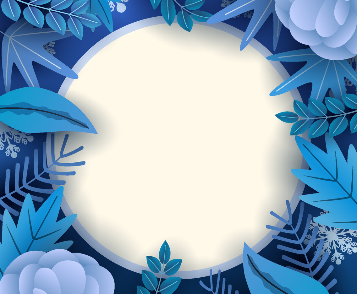 Nature Border Winter Background
