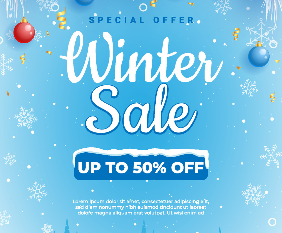 Winter Sale Poster Template
