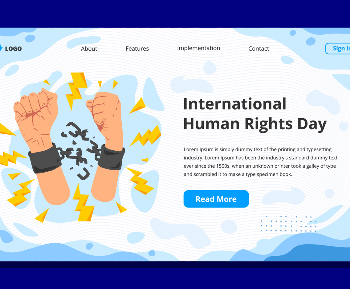 International Human Rights Day Landing Page Template