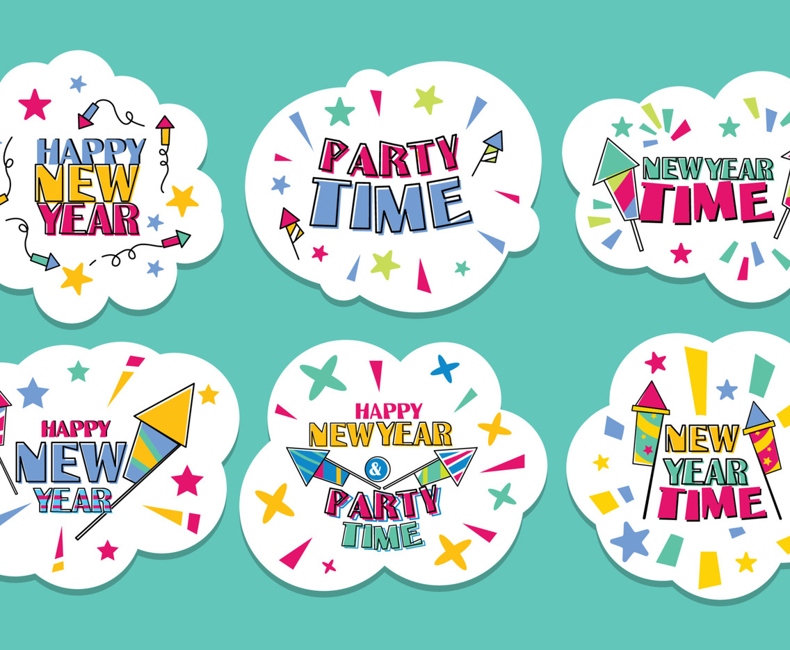 New Year Chat Sticker Set