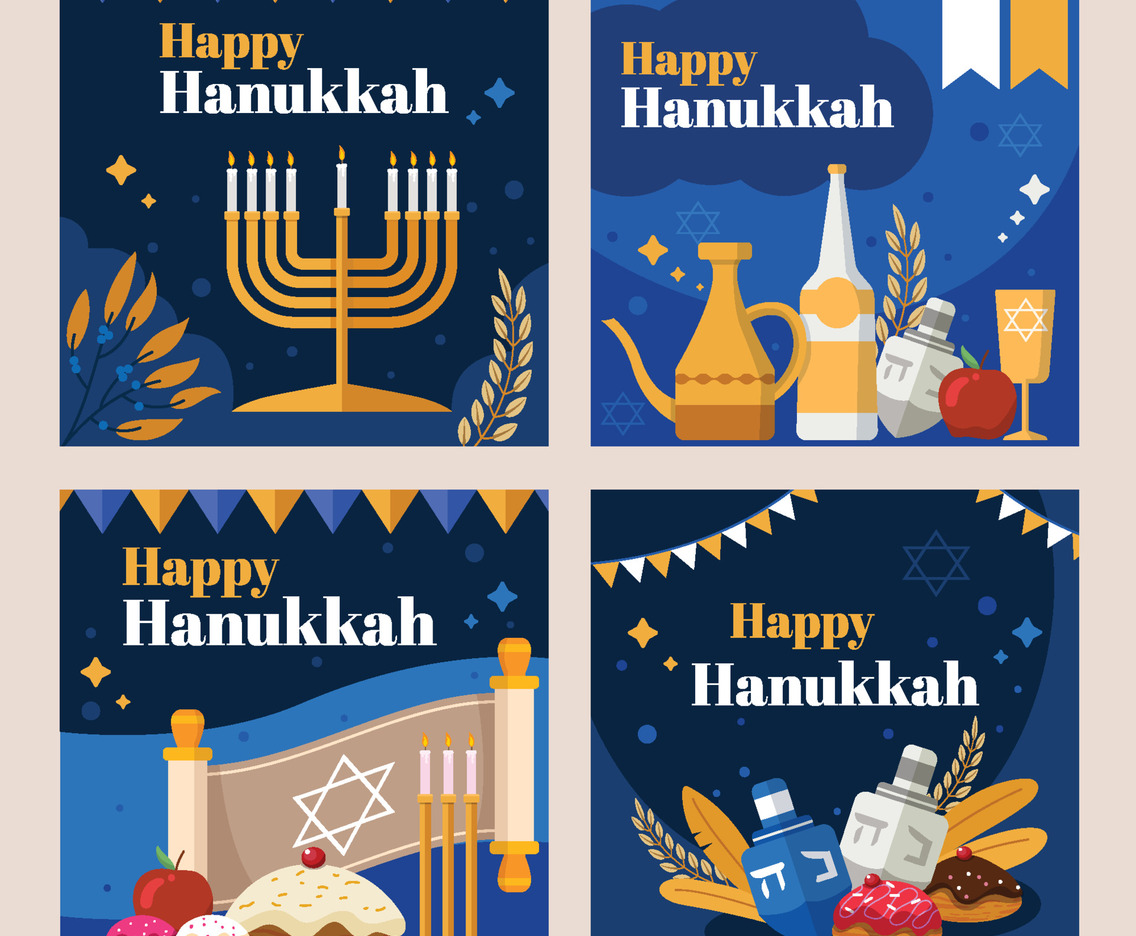 Celebration of Hanukkah Day Social Media Posts