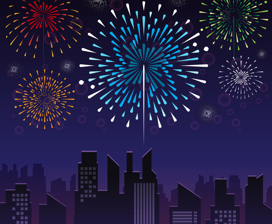 Colorful Firework Background